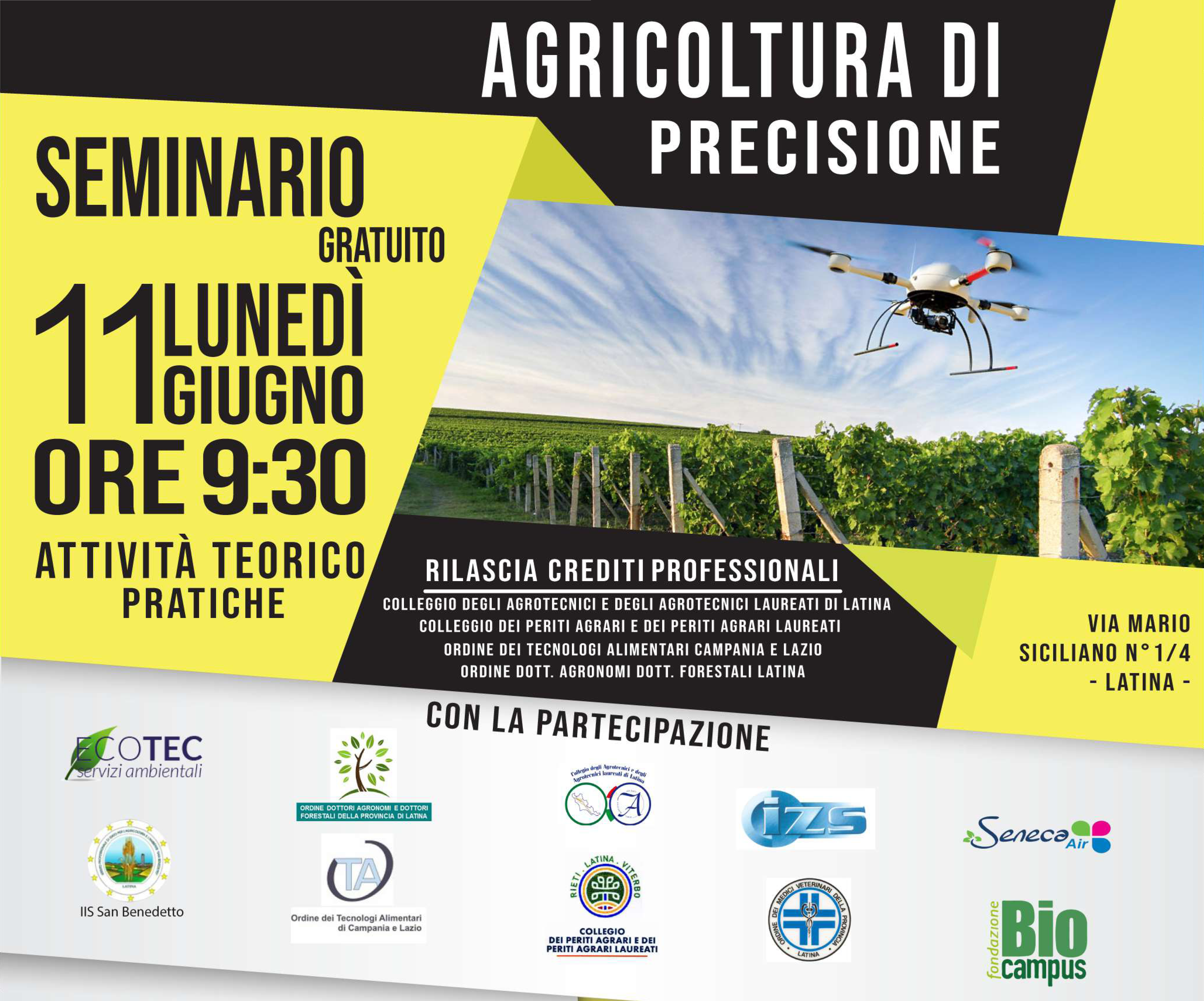 Fondazione Bio Campus - Seminario sull'agricoltura di precisione - 11 giugno 2018
